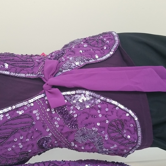 TOGETHER Sequins Top with front tie - Picture 6 of 7